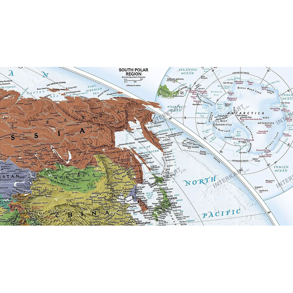 National Geographic Ozdobna polityczny  mapa świata, duża