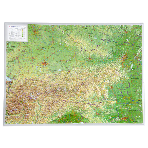 Georelief Austria, mapa plastyczna 3D, duża