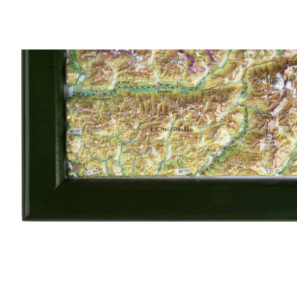 Georelief Austria, mapa plastyczna 3D, duża, w oprawie drewnianej