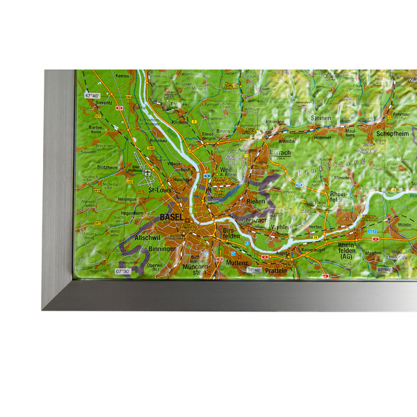 Georelief Mapa regionalna Schwarzwald