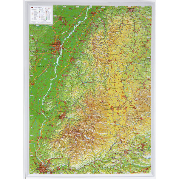 Georelief Szwarcwald, mapa plastyczna 3D, mała