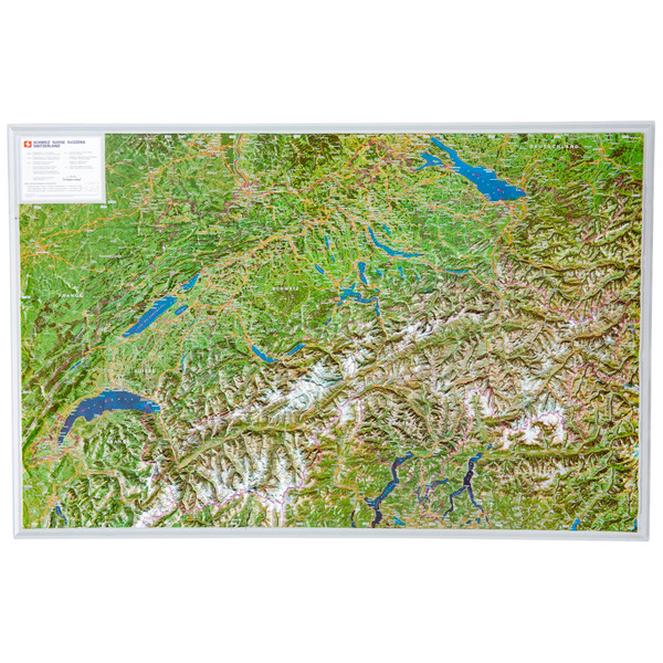 Georelief Mapa Szwajcaria z lotu ptaka (zdjęcie lotnicze)