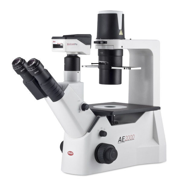 Motic Mikroskop odwrócony AE2000 trino, infinity, 40x-400x, phase, Hal, 30W
