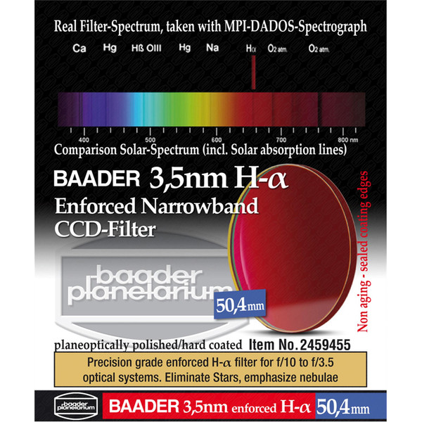 Baader Ultra-Narrowband 3.5nm H-alpha Filtry 50.4mm