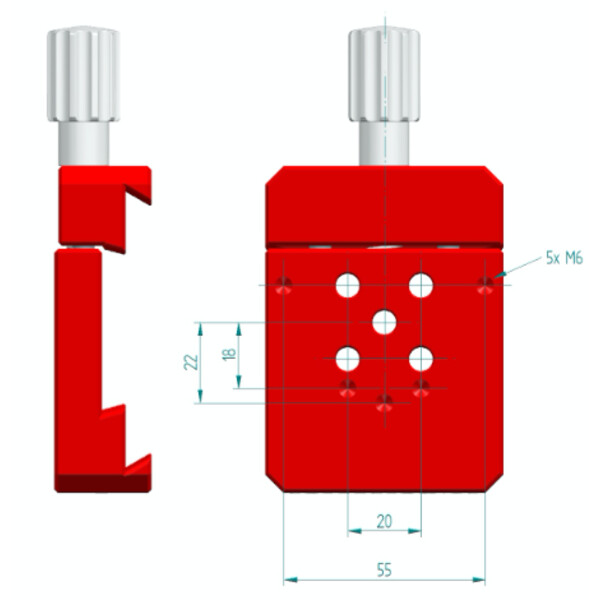 PrimaLuceLab Zacisk pryzmowy PLUS Vixen/Losmandy