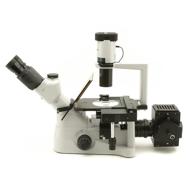 Optika XDS-3FL4, trinokular, odwrócony, fluorescencyjny z 4 uchwytami filtrowymi