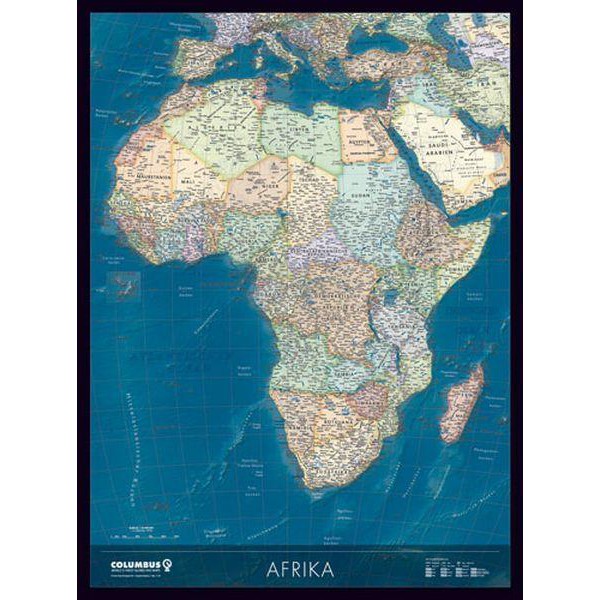 Columbus Mapa kontynentu - Afryka