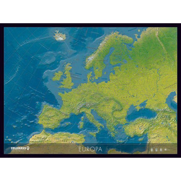 Columbus Mapa kontynentalna Europa