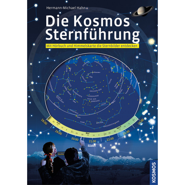 Kosmos Verlag Die Kosmos Sternführung (Przewodnik po gwiazdach, wyd. Kosmos), mapa nieba z audio-CD