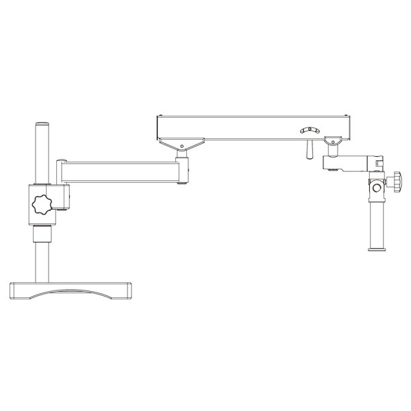 Motic Ramię metalowe Statyw z ramieniem Flex (z płytą bazową), kolumna o średnicy 32 mm