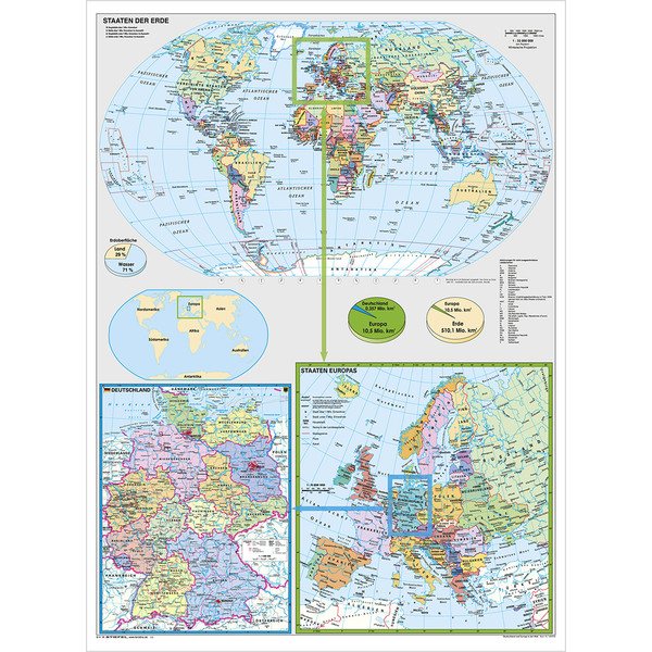 Stiefel Mapa Niemcy i Europa w Świecie