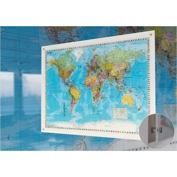 Stiefel Mapa Świata na szkle akrylowym (pleksi)
