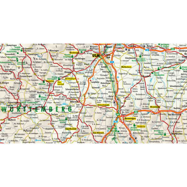 Bacher Verlag Mapa drogowa Niemiec 1:500 000 laminowana