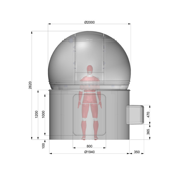 ScopeDome Kopuła obserwatorium średnica 2 m H120