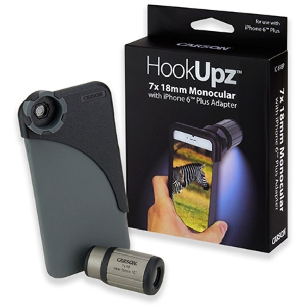 Carson Monokular HookUpz 7x18 Mono z adapterem smartfona iPhone 6 Plus