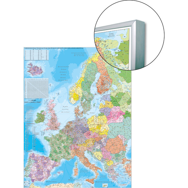 Stiefel Mapa kodów pocztowych Europy na płycie do wpinania
