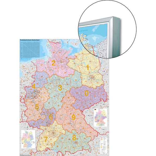 Stiefel Mapa kodów pocztowych Niemiec do wpinania