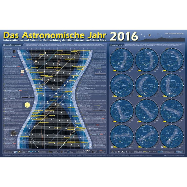 Astronomie-Verlag Plakaty Das Astronomische Jahr 2016