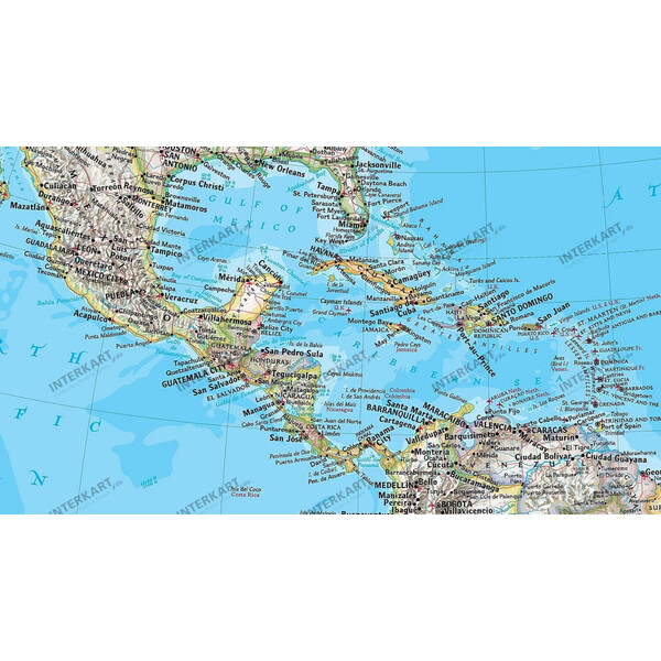 National Geographic Mapa kontynentalna continent map North and South America political (laminated)