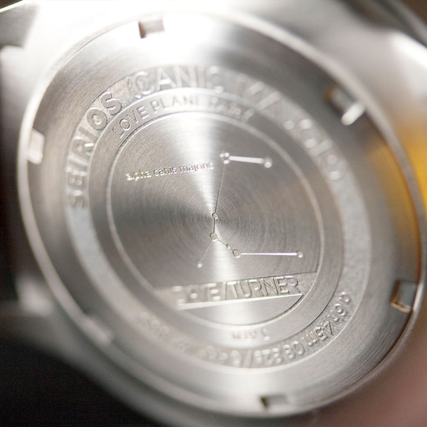 DayeTurner SEIRIOS Zegarek analogowy męski, srebrny, pasek skórzany ciemnobrązowy