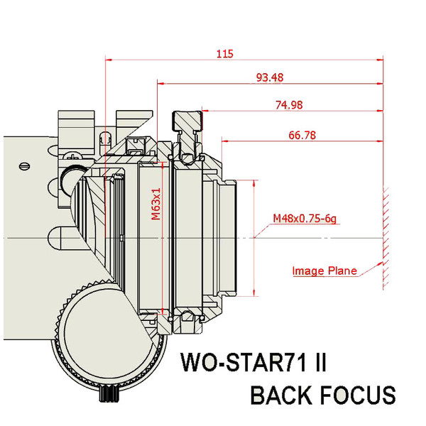 William Optics Refraktor apochromatyczny  AP 71/350 WO-Star 71 Gold OTA