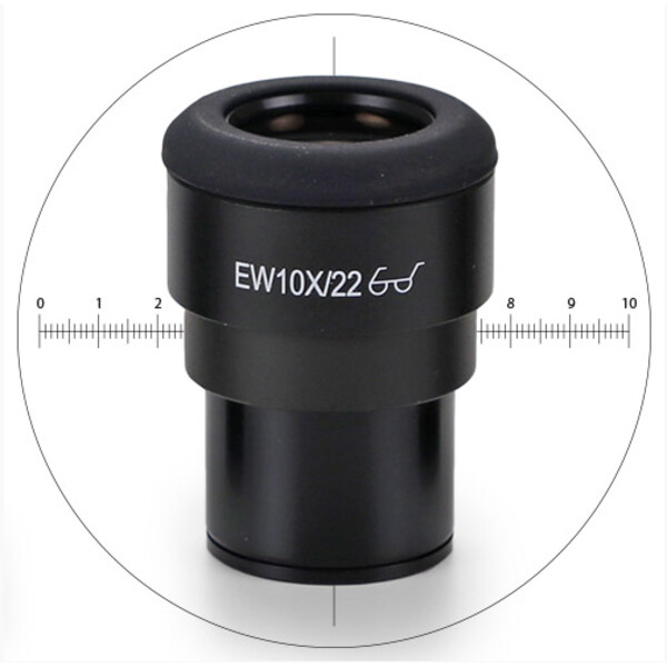 Euromex Okular pomiarowy IS.6210-CM, WF 10x / 22,10/100 microm., crosshair, Ø 30mm (iScope)