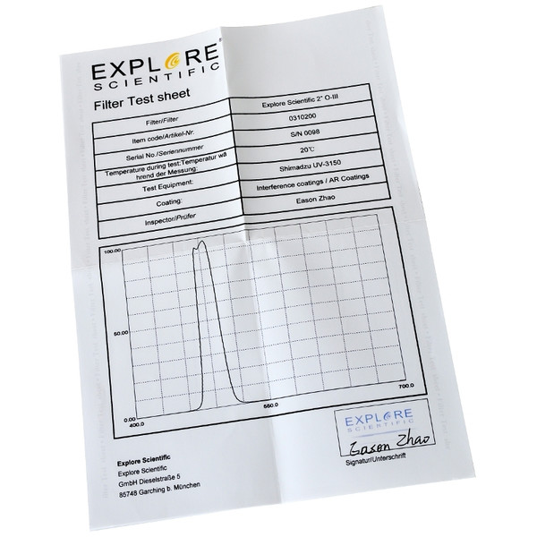 Explore Scientific Filtry Filtr OIII 2"