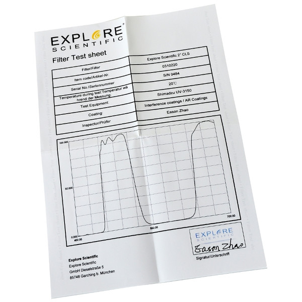 Explore Scientific Filtry Filtr CLS 2"