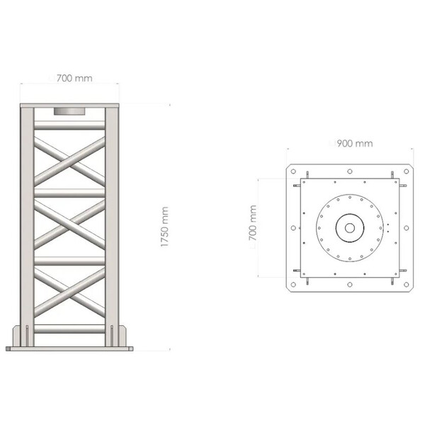 Radio2Space Radioteleskop Spider 500A Advanced z odpornym na warunki atmosferyczne montażem AZ GoTo