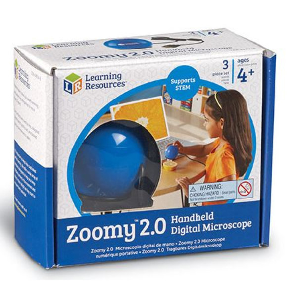 Learning Resources Cyfrowy mikroskop ręczny Zoomy 2.0 (niebieski)