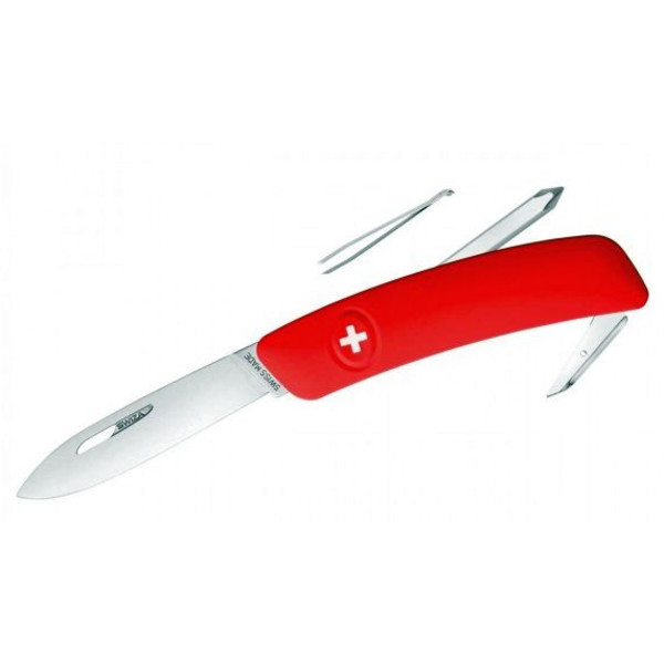 SWIZA Noże Szwajcarski scyzoryk kieszonkowy D02 czerwony