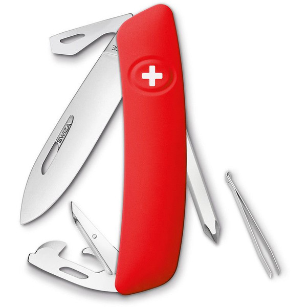 SWIZA Noże Szwajcarski scyzoryk kieszonkowy D04 czerwony