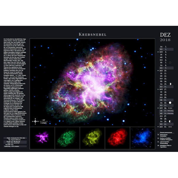 Astronomie-Verlag Weltraum-Kalender 2018