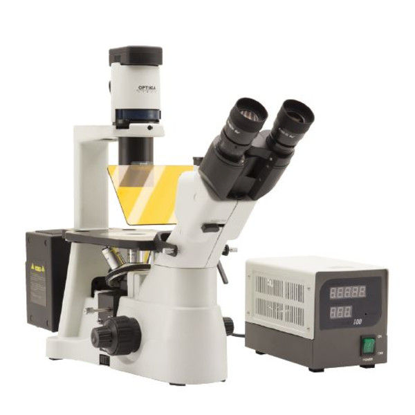 Optika Mikroskop IM-3FL4-EUIV, trino, invers, FL-HBO, B&G Filter, IOS LWD U-PLAN F, 100x-400x, EU, IVD