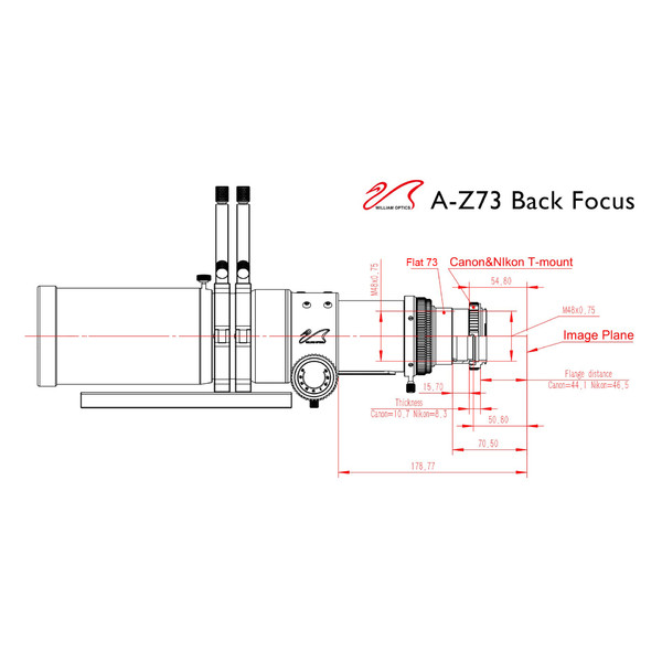 William Optics Refraktor apochromatyczny  AP 73/430 Super ZenithStar 73 Red OTA