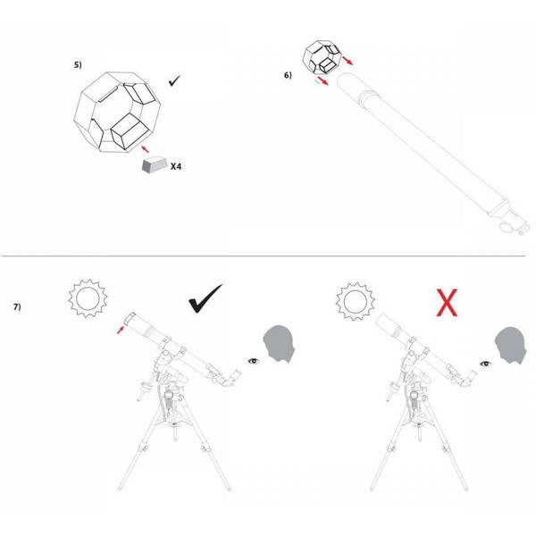 Explore Scientific Filtry słoneczne Filtr słoneczny Sun Catcher do teleskopów 80-102 mm