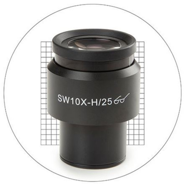 Euromex Okular pomiarowy 10x/25 mm SWF, siatka pomiarowa 20 x 20, śr. 30 mm, DX.6010-SG (Delphi-X)