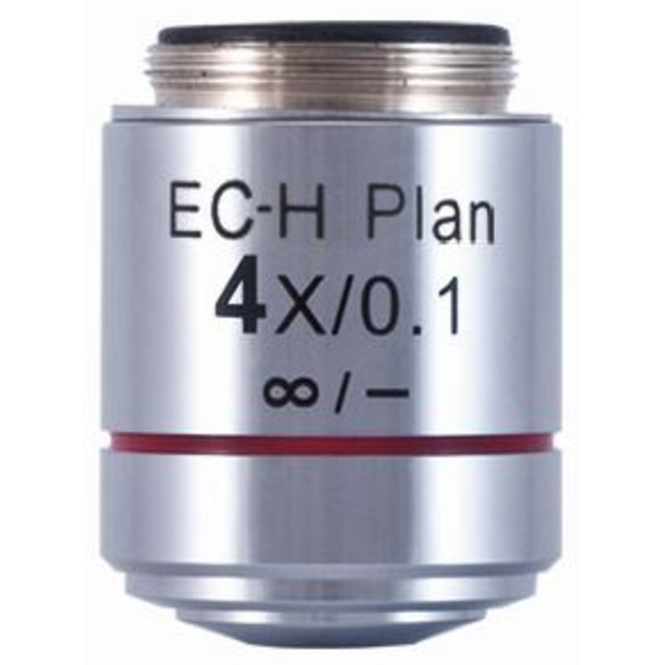 Motic Obiektyw EC-H PL, CCIS, plan, achro, 4x/0.1,  w.d. 15.9mm (BA-410 Elite)