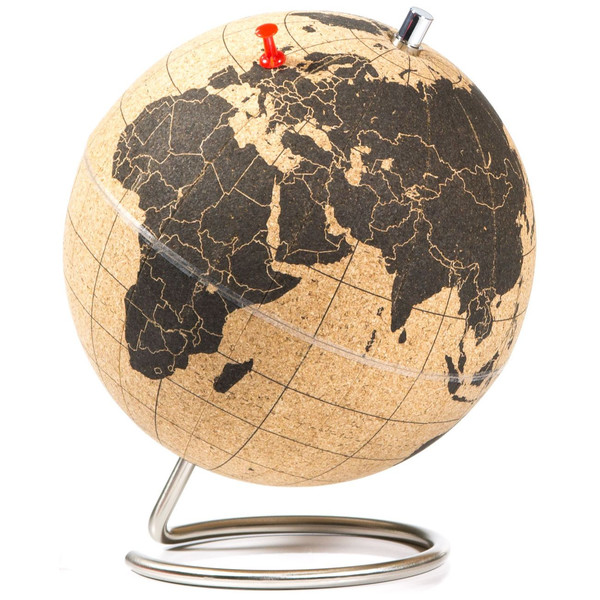 suck UK Mini-Globus Cork globe 15cm for pinning