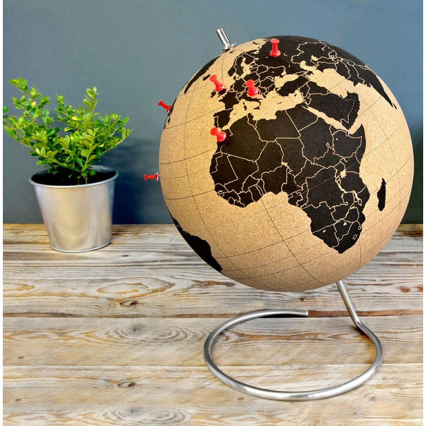 suck UK Mini-Globus Cork globe 15cm for pinning