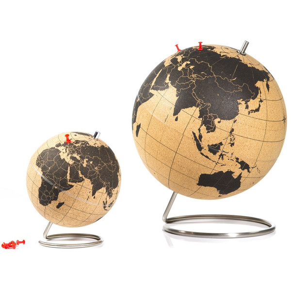 suck UK Mini-Globus Cork globe 15cm for pinning