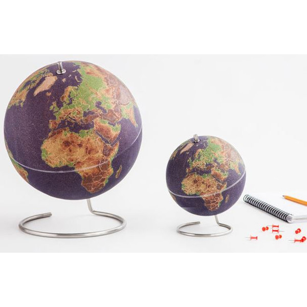 suck UK Mini-Globus Coloured Cork globe 15cm for pinning