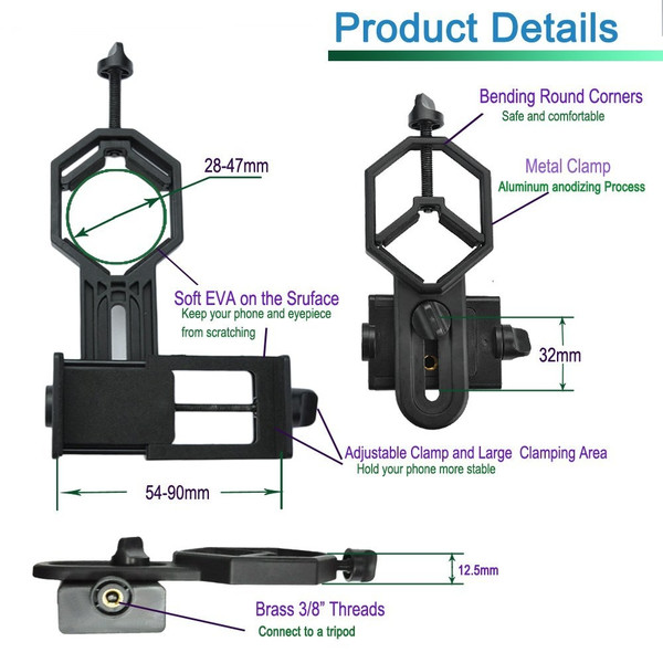 ASToptics Adapter smartfona do lunety/teleskopu