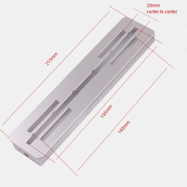 ASToptics UNIWERSALNA PŁYTA V 215 mm z PLATFORMĄ 50 mm (CZERWONA)