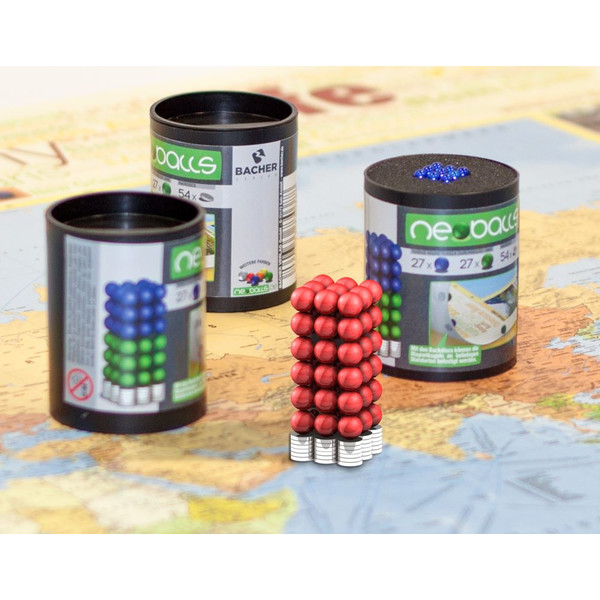Bacher Verlag Zestaw kulek magnetycznych Neoballs 54 szt. czerwony