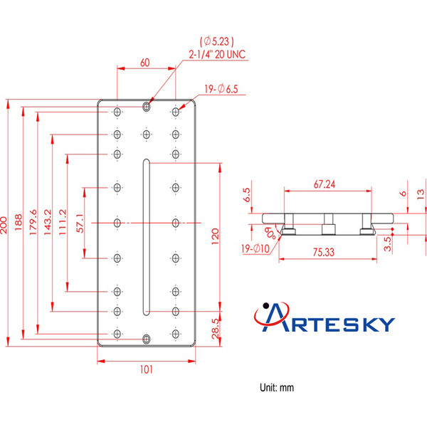 Artesky Płyta montażowa Losmandy-Style 200mm
