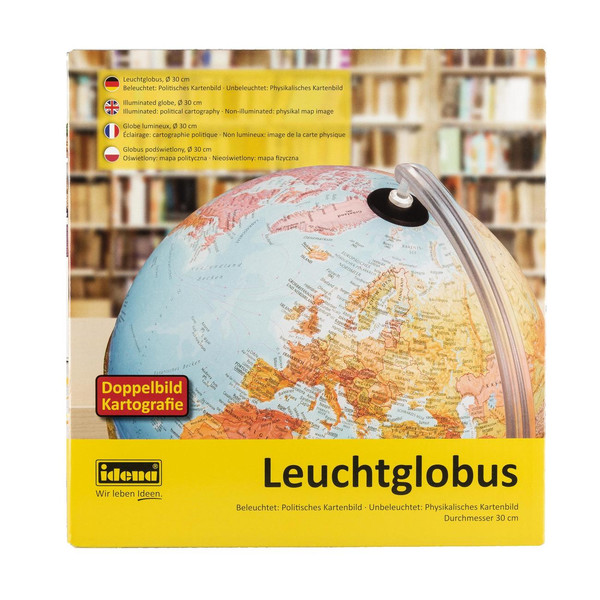 Idena Globus Iluminated Globe with double image cartography 30cm