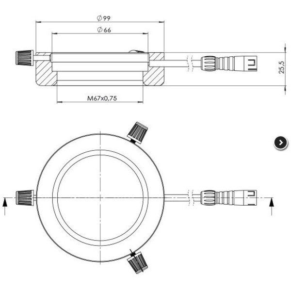 StarLight Opto-Electronics RL4-66 UV405, UV (405 nm), Ø 66 mm