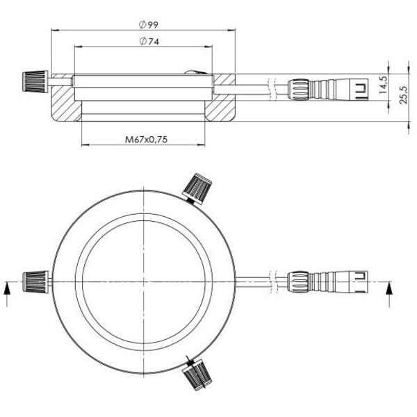 StarLight Opto-Electronics RL4-74 UV375, UV (375 nm), Ø 74 mm