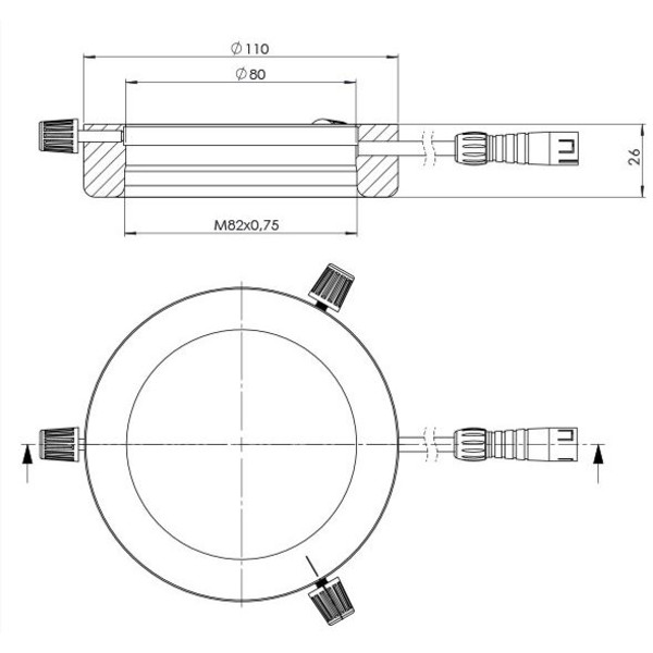 StarLight Opto-Electronics RL5-88 PW, czyste białe (6500 K), Ø 88 mm